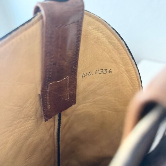 Rod Patrick Mens Cowboy Boots 12AAA Black Kangaroo Brown Top Western Square Toe - Picture 9 of 12